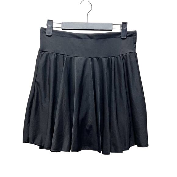 Shein Black Pleated Mini Skirt High Waisted Lightweight Circle Skirt Size Large - Picture 1 of 5